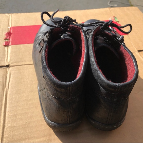 Remonte Womens Black Zip Lace Up Leather Booties Size 39/8.5US - Picture 8 of 14